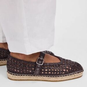 The Remy Mary Jane Espadrille In Woven Leather